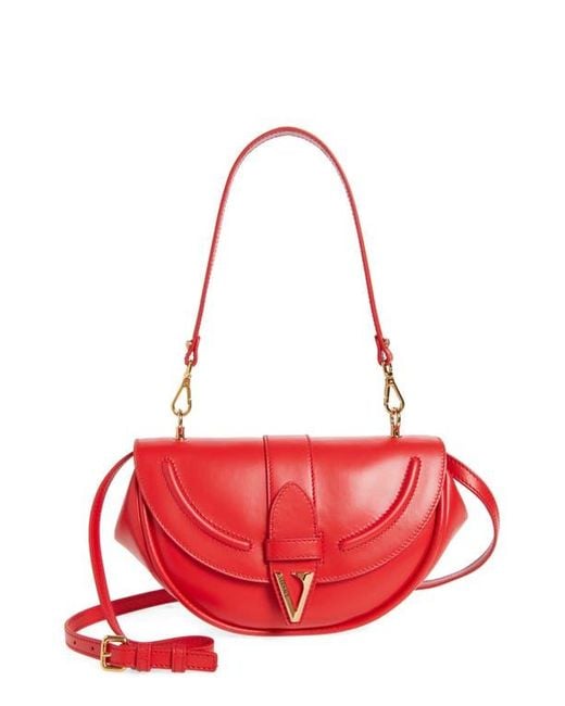 Versace Red Medium Virtus Shoulder Bag
