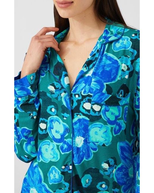 Alivia Blue Sofia Print Crop Pajamas