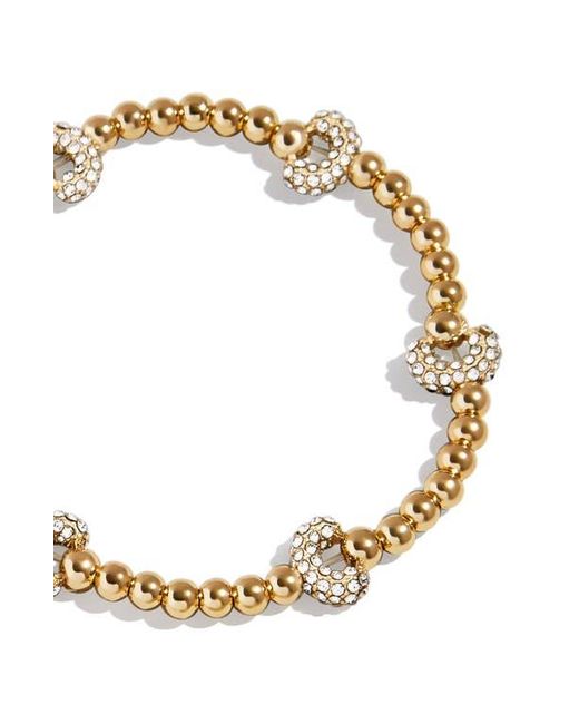 BaubleBar Metallic Pavé Pisa Station Beaded Bracelet