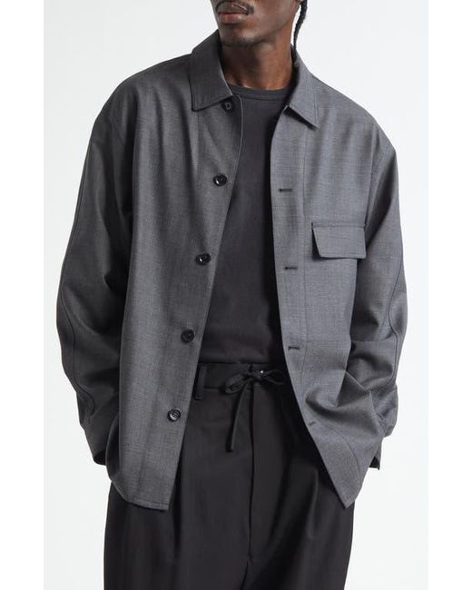 ジャケット・アウター LEMAIRE LIGHT FELTED WOOL LONG OVERSHIRT LEMAIRE LIGHT FELTED WOOL LONG OVERSHIRT