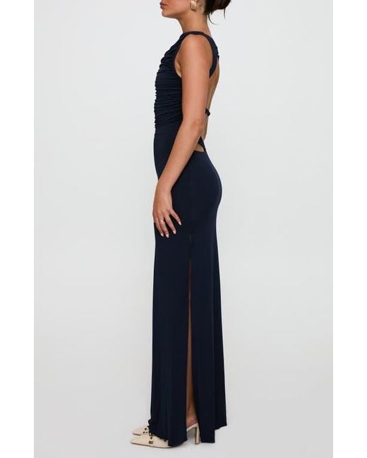 princess polly navy blue dress Minta Bow Detail Short Sleeve Midi Dress Navy – Girl In Mind