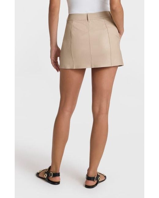 Commando Natural Faux Leather Utility Micro Mini Skirt