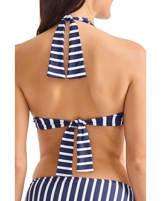 Tommy Bahama Blue Coastline Stripe Reversible Bikini Top