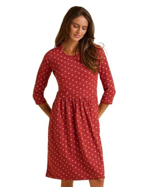 Brakeburn Freya 3/4 Sleeve Embroidered Midi Dress