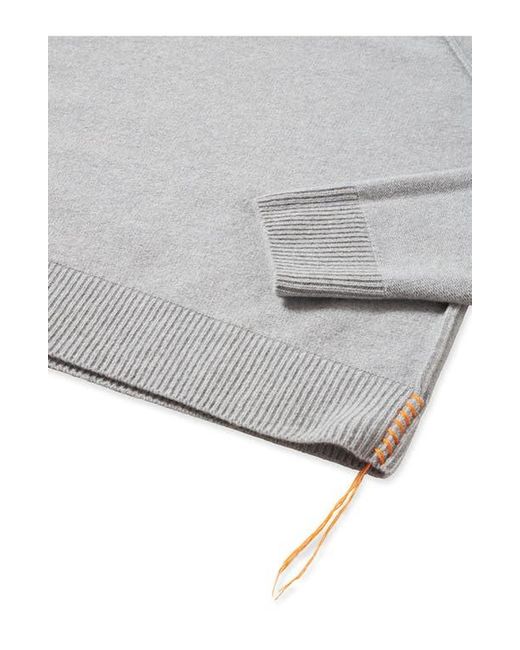 Fortela White Harvard Wool Crewneck Sweater With Raglan Sleeve for men