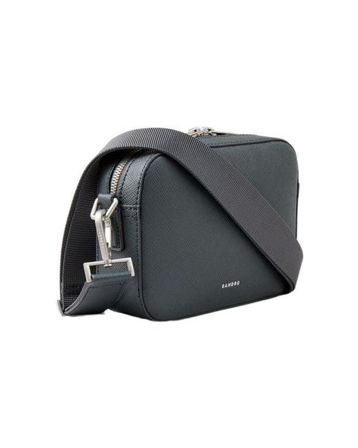 Sandro Gray Small Reconstituted Leather Bag for men