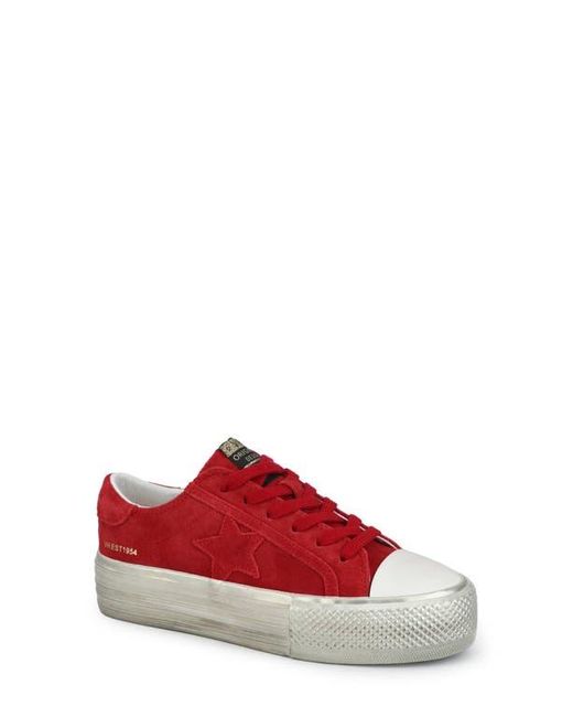 Vintage Havana Red Amaze Platform Metallic Sneaker
