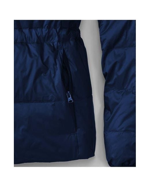 Lands' End Blue Wanderweight Reversible Packable Down Jacket