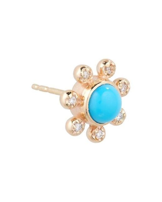 Anzie Blue Dew Drop Étoile Semiprecious Stone & Diamond Stud Earrings