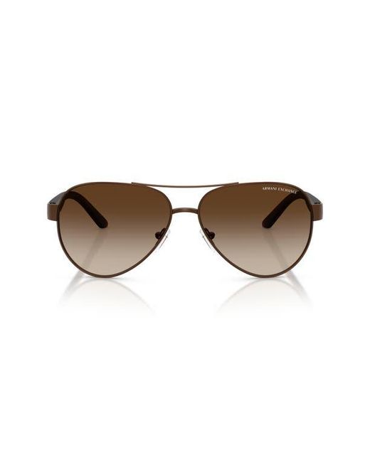 ARMANI EXCHANGE Brown 59Mm Gradient Pilot Sunglasses for men