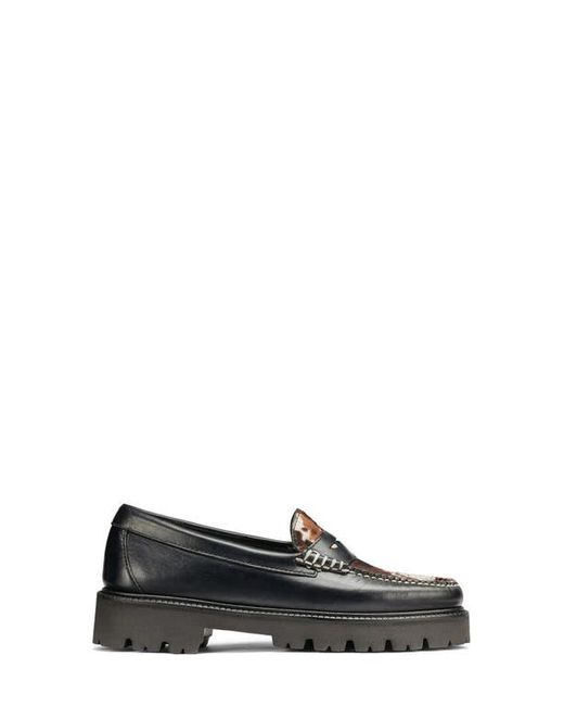 G.H.BASS Black Whitney Super Lug Sole Penny Loafer