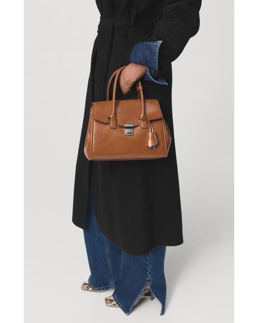 Mango Black Wool Blend Wrap Coat