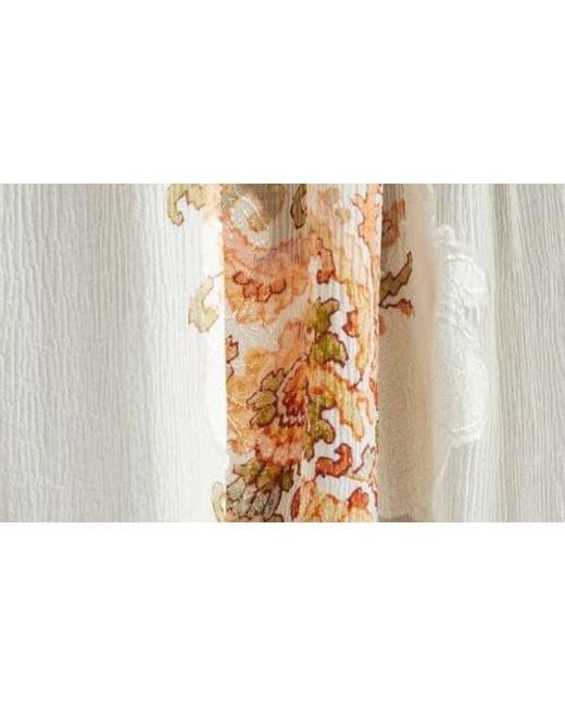 Ulla Johnson Blue Pippa Floral Silk Blend Top
