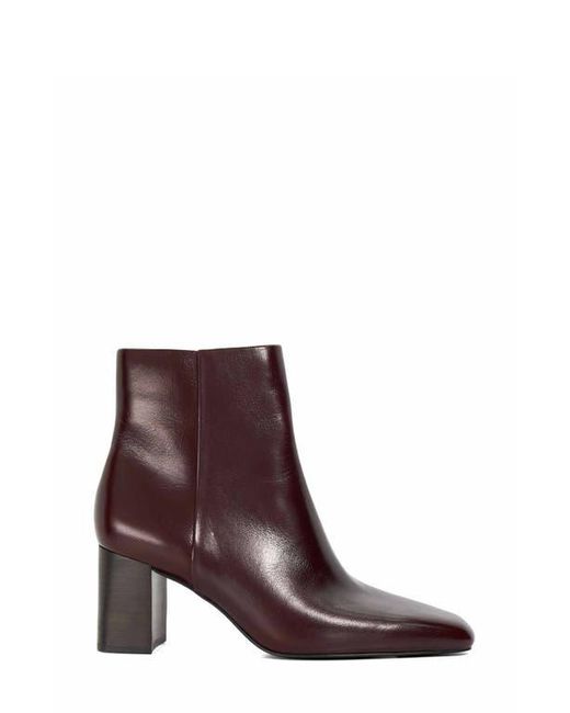 Dune Brown Panamas Block Heel Bootie