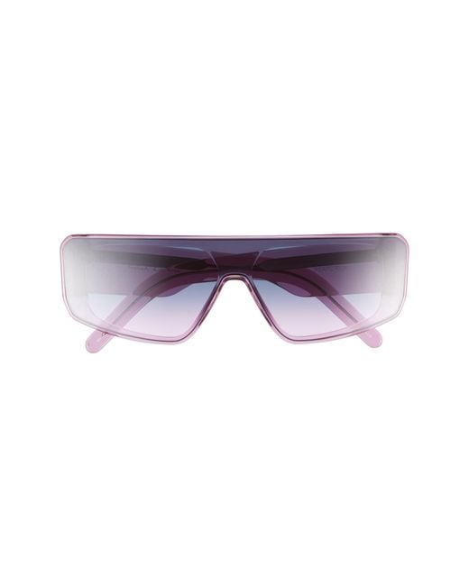 Rick Owens Purple Performa Shield Sunglasses