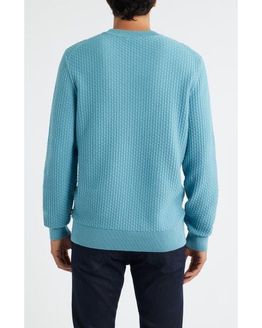 Boss Blue Imberto Textured Sweater for men