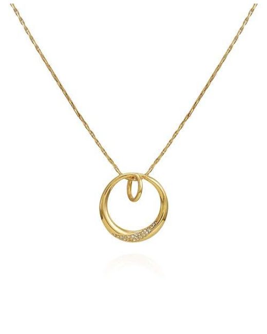 Vince Camuto Metallic Interlocking Circle Pendant Necklace