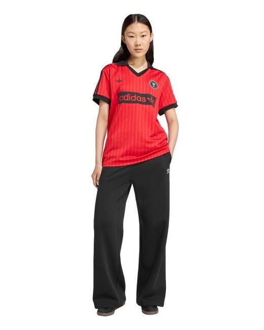 Adidas Red Logo Graphic Soccer Jersey