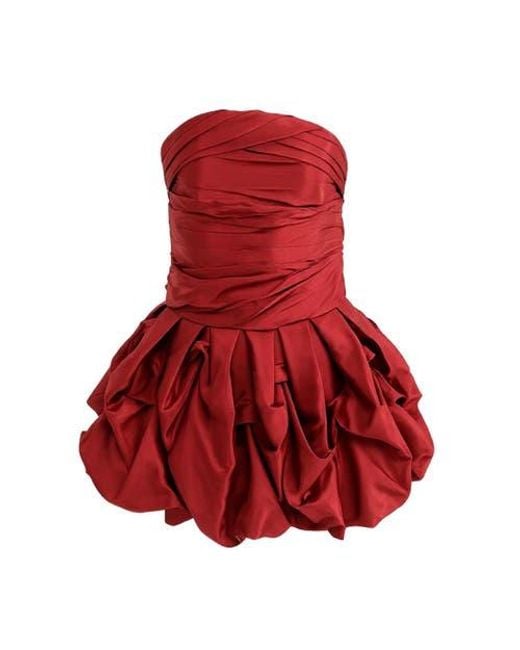 Tulle Red Dramatic Flare Dress