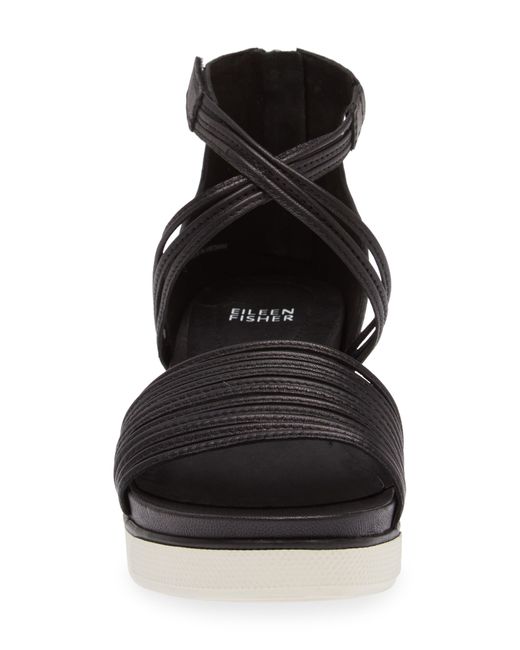 Eileen Fisher Black Shae Strappy Sandal
