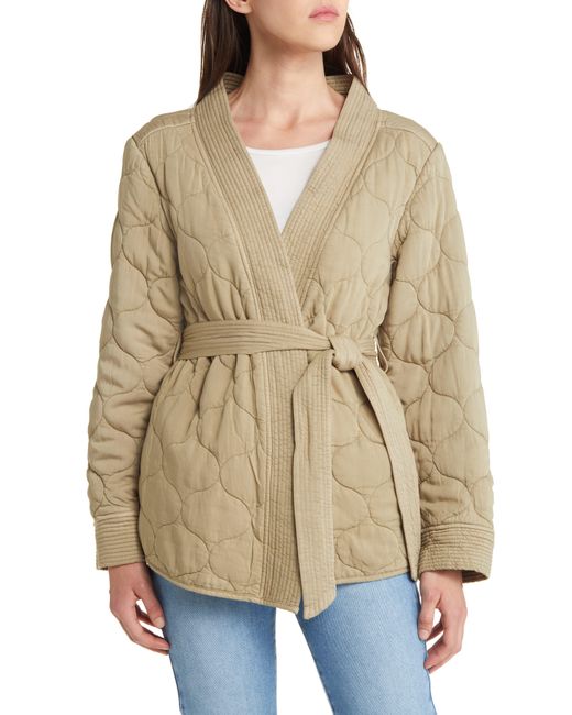 Rails Natural Monterey Onion Quilted Wrap Jacket