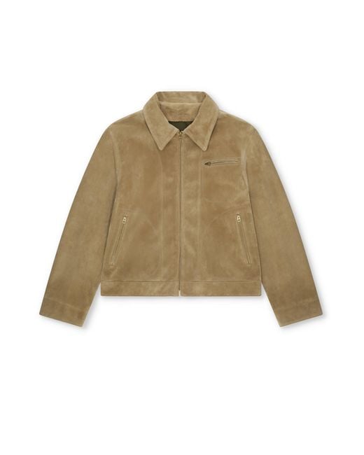 Fortela Natural Rhode Suede Leather Jacket for men