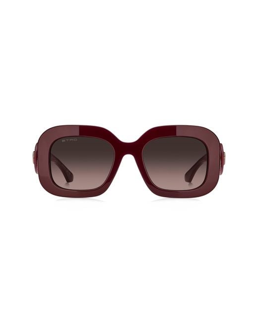 Etro Brown 52Mm Gradient Rectangular Sunglasses