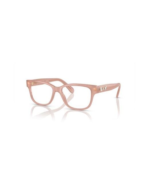 Swarovski Pink 54Mm Rectangle Optical Glasses