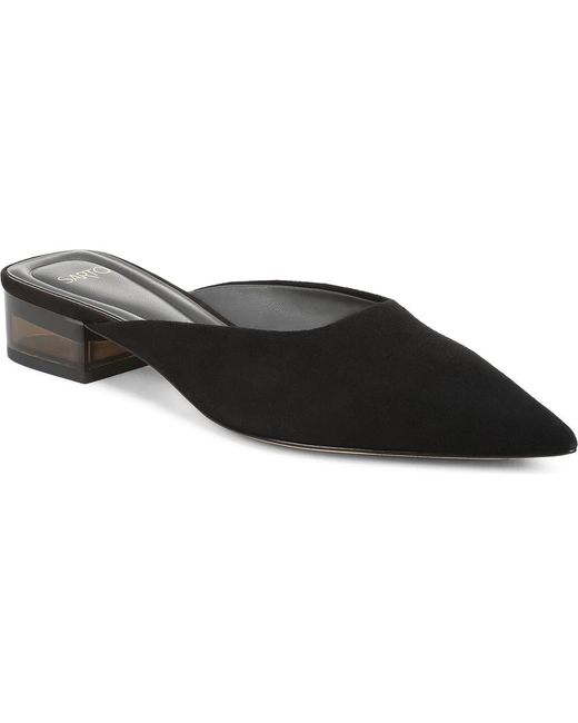 Sarto Black Bennet Mesh Flat Mule