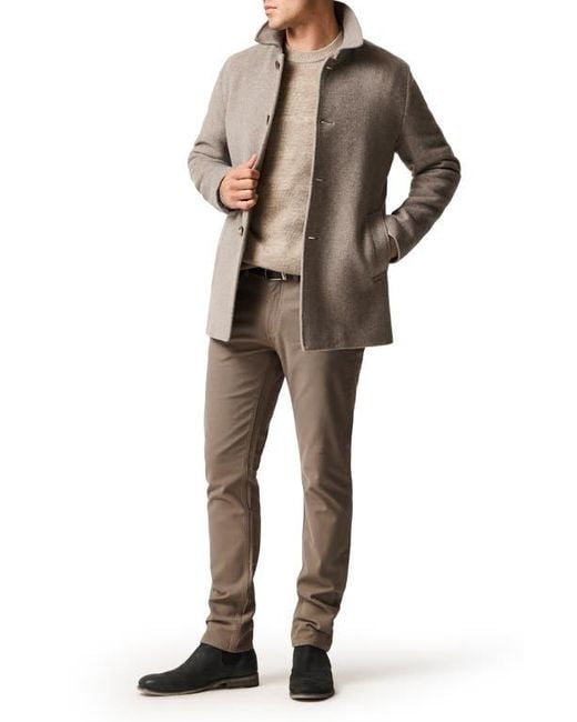 Rodd & Gunn Brown Fitchett Wool Blend Coat for men