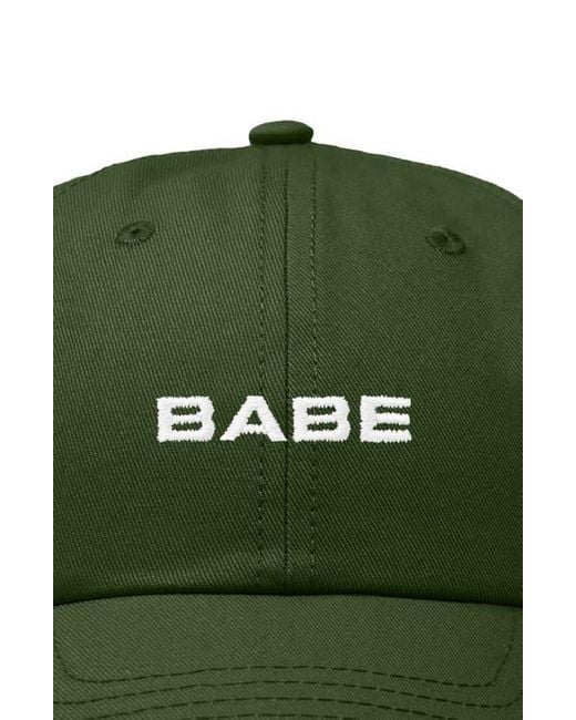 Alix Green Babe Embroidered Cap