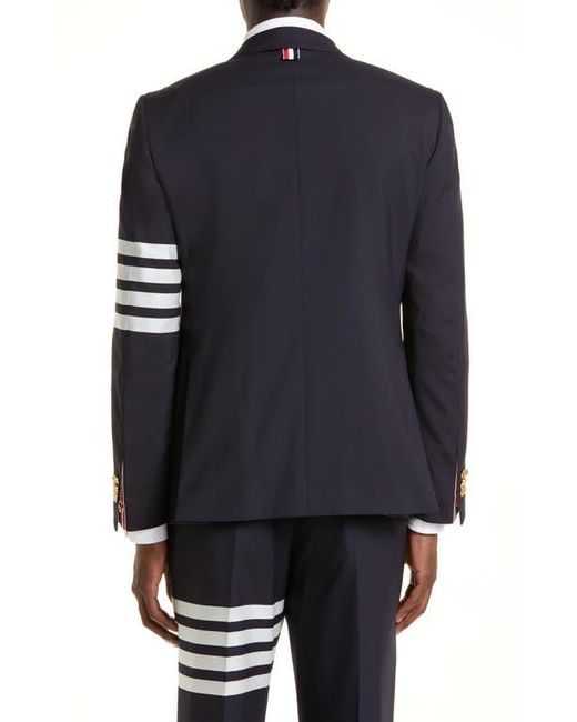 Thom Browne Blue 4 Bar Mélange Wool Sport Coat for men