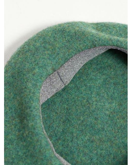 Lost Pattern Green Bon Chic Wool Beret
