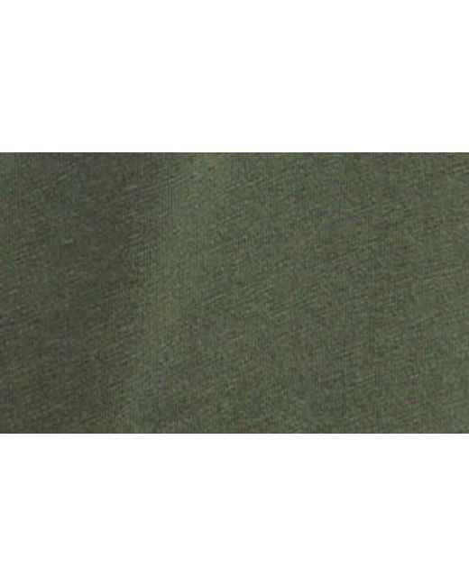 Lucky Brand Green Embroidered Lotus Cotton Graphic T-Shirt