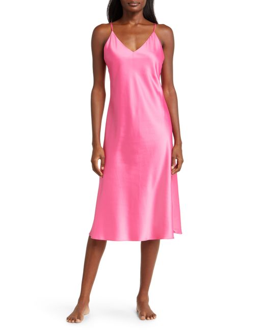 Natori Pink Glamour Satin Nightgown