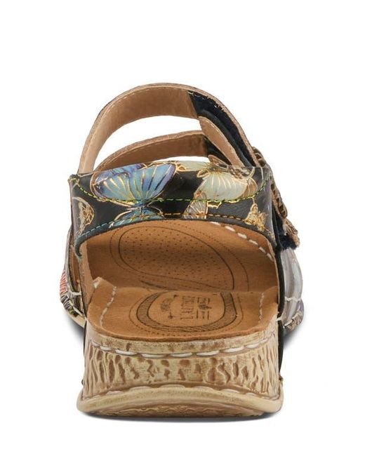 Spring Step Multicolor Versa Slingback Wedge Sandal