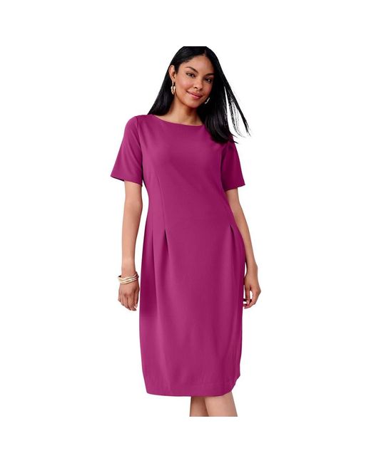 Jessica London Women's Purple Crepe Fit And Flare Dress -  www.rajagirimanappuram.com
