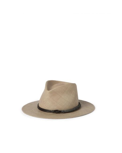 Brunello Cucinelli Natural Straw Fedora