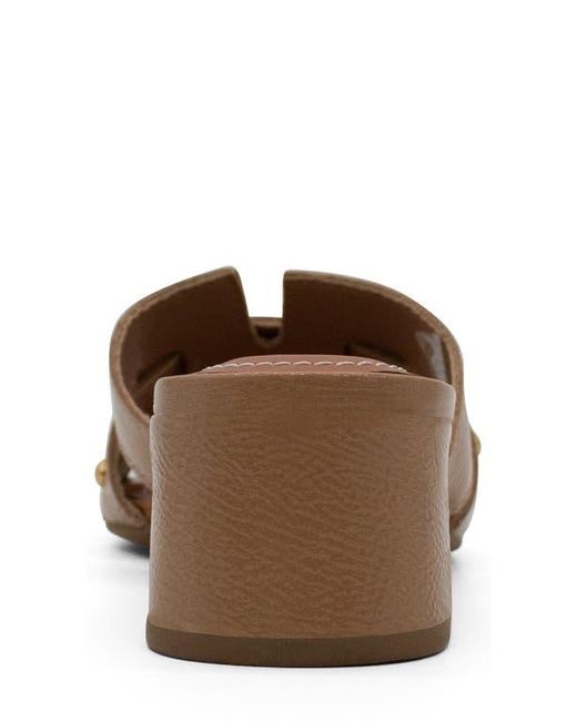 BOTTER Brown Studded Leather Slide Sandal