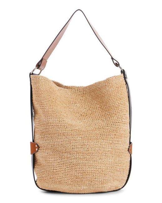 Isabel Marant Brown Bayia Raffia Bucket Bag
