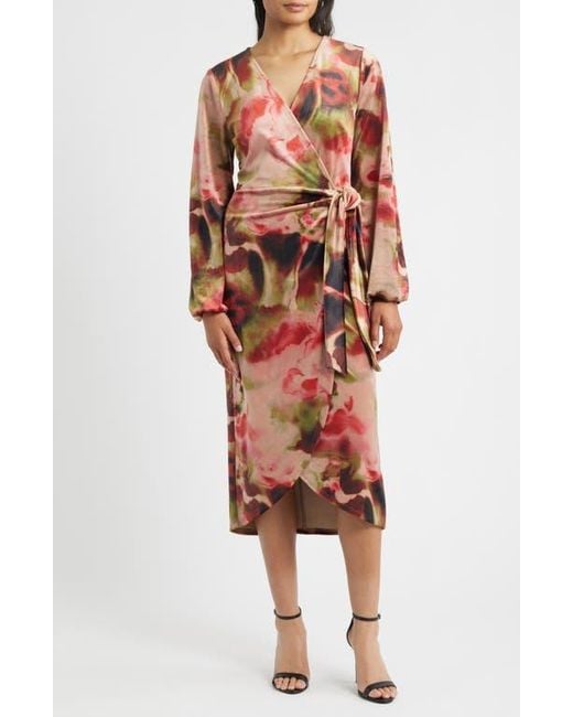 Sam Edelman Moody Long Sleeve Velvet Faux Wrap Midi Dress in Red | Lyst Sam Edelman Moody Long Sleeve Velvet Faux Wrap Midi Dress in Red | Lyst