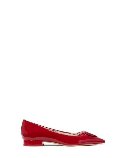 Kate Spade Red Lover Crinkle Patent Leather Low Pump