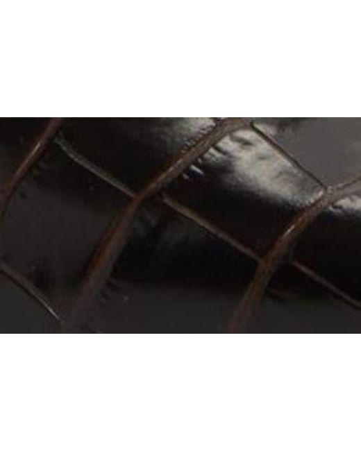 Totême Black Croc Embossed Pointed Toe Slingback Pump