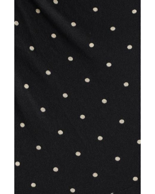 Rails Black Daija Polka Dot Sleeveless Asymmetric Midi Dress