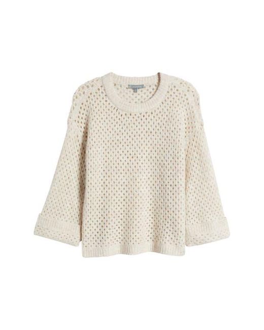 Wit & Wisdom Natural Open Stitch Cuffed Sweater