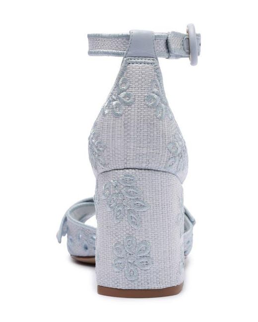 Alexandre Birman White Maxi Clarita Embroidered Ankle Strap Sandal