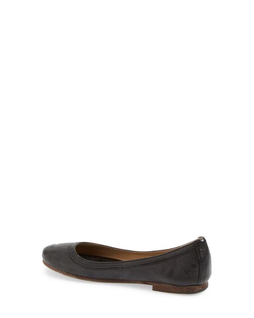 frye carson ballet flat black
