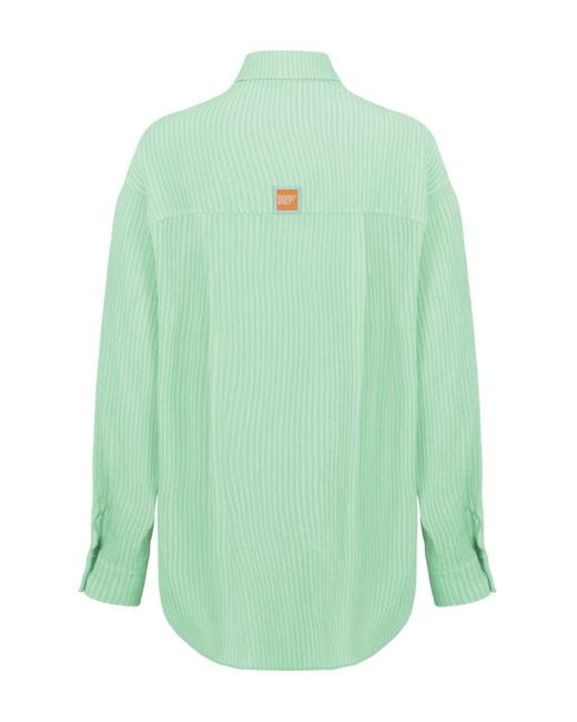 Nocturne Green Oversized Twin Set Shirt