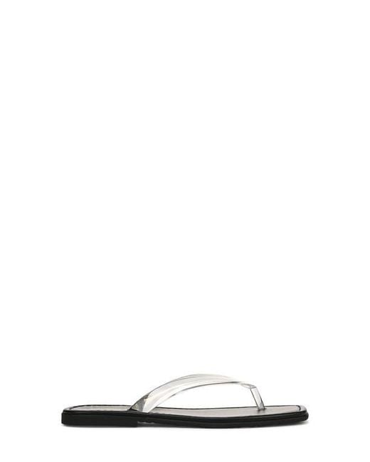 Veronica Beard White Clea Flip Flop