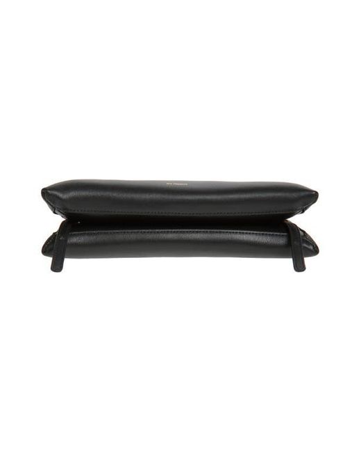 REE PROJECTS Black Elieze Leather Clutch